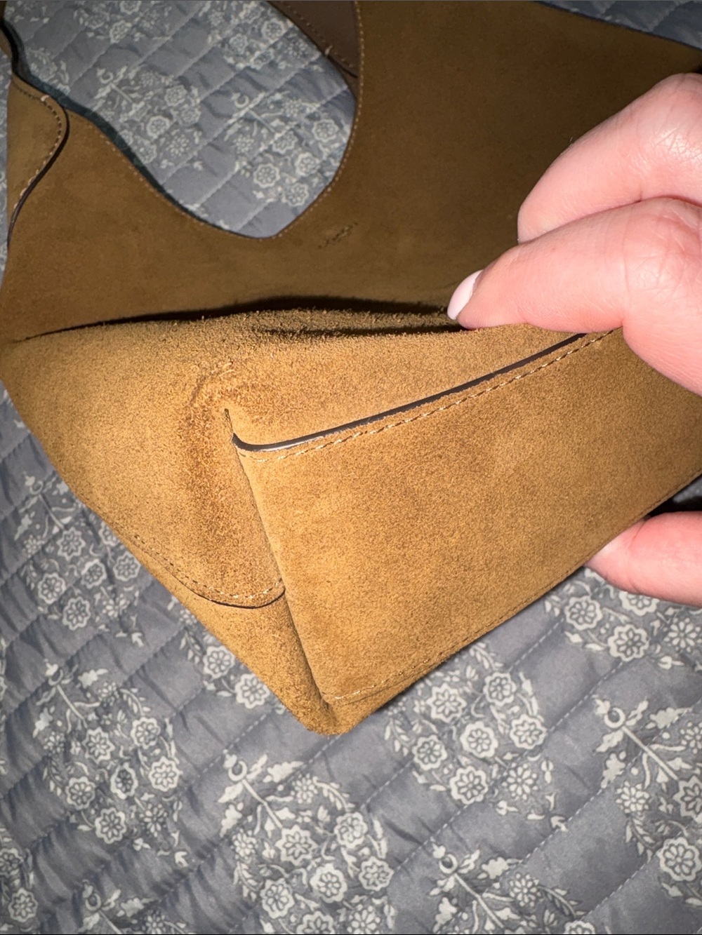 COACH Brown Suede Shoulder Hobo Bag - Picture 5 of 8